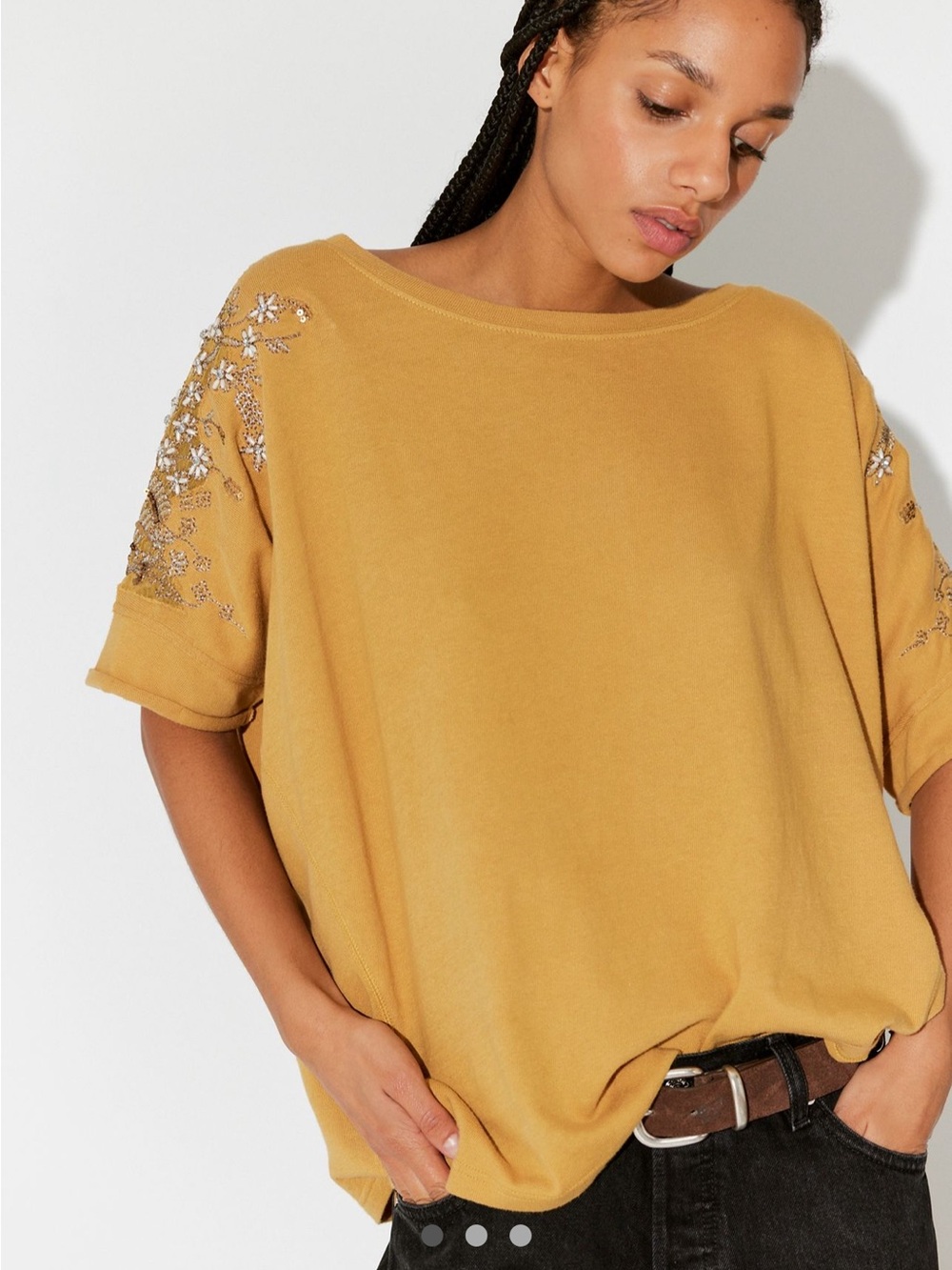 We The Free Sparkle Daze Tee Embellished Short-Sleeve